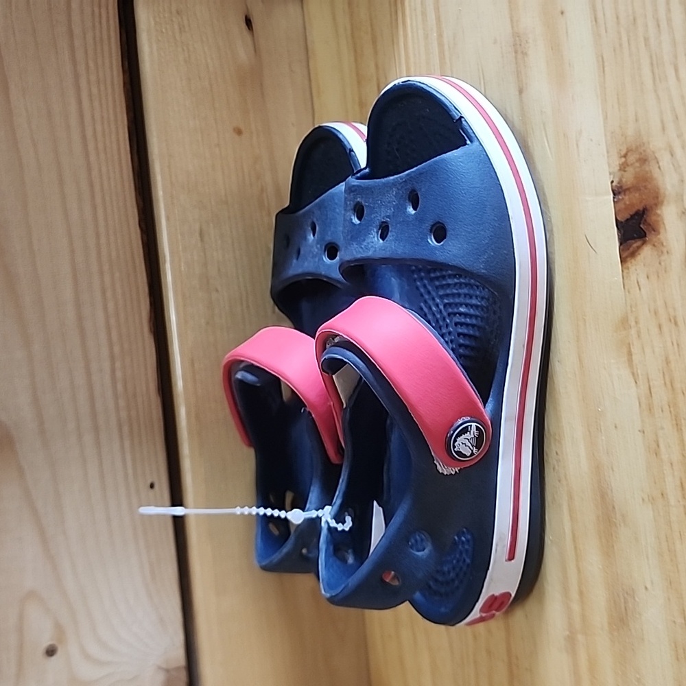 Crocs navy blue crocband sandal kids Size C 9 TODDLER - Picture 5 of 7